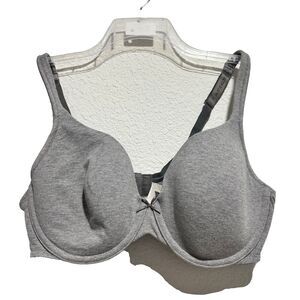 Cacique T-Shirt Bra 38D Gray Lightly Lined Full Coverage Underwired Seamless